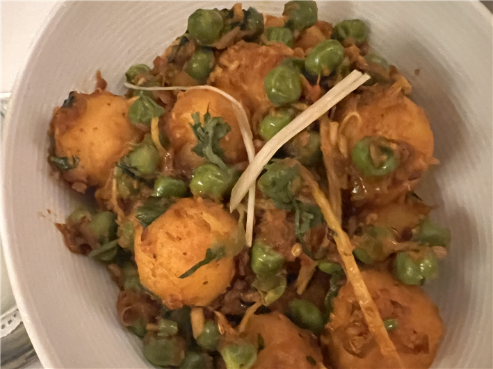 potato and peas